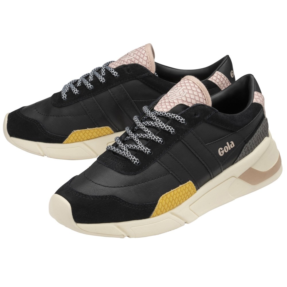 Gola Classics Women's Eclipse Trident Snake Sneakers - Black/Sun/Pink