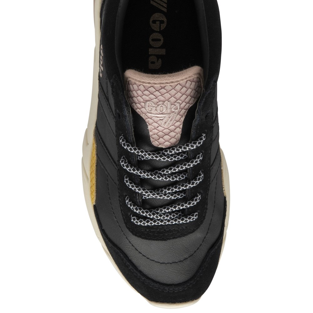 Gola Classics Women's Eclipse Trident Snake Sneakers - Black/Sun/Pink