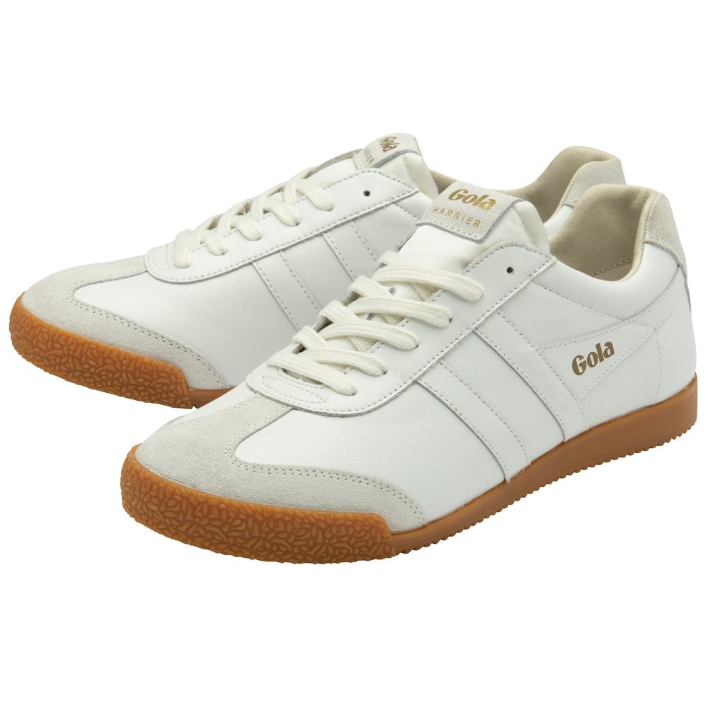 Gola Classics Men's Harrier 001 Sneakers - White/White/Gum