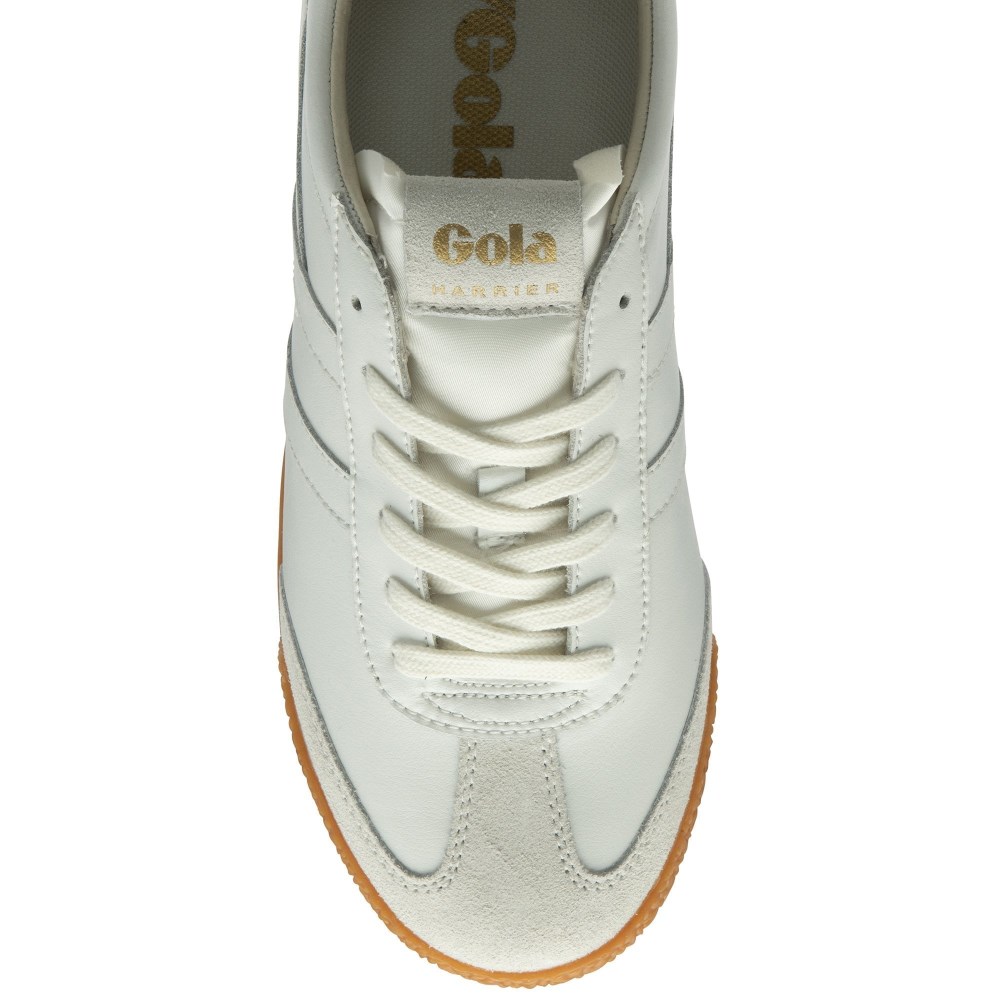 Gola Classics Men's Harrier 001 Sneakers - White/White/Gum