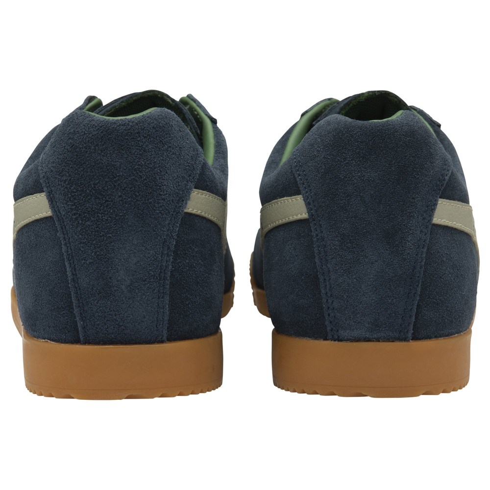 Gola Classics Men's Harrier Suede Sneakers - Navy/Feather Grey/Evergreen