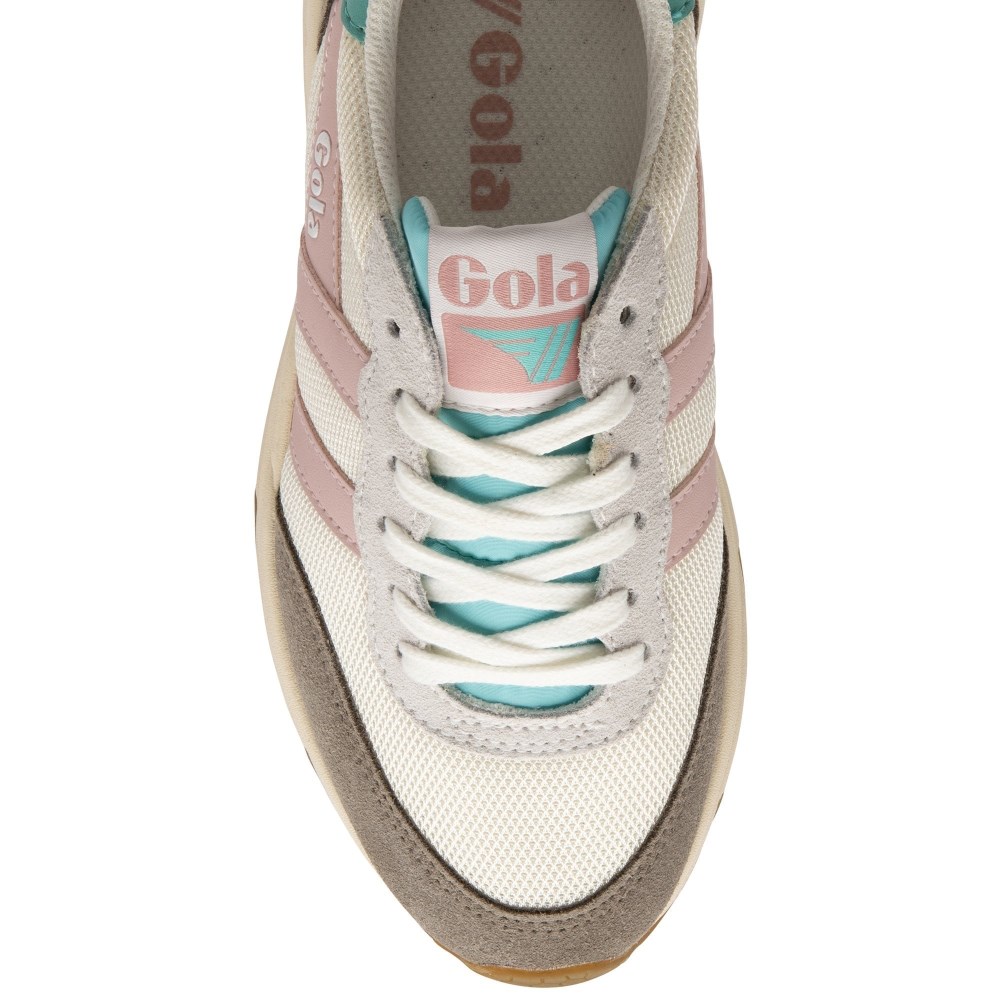 Gola Classics Women's Jupiter Sneakers - Off White/Rhino/Chalk Pink