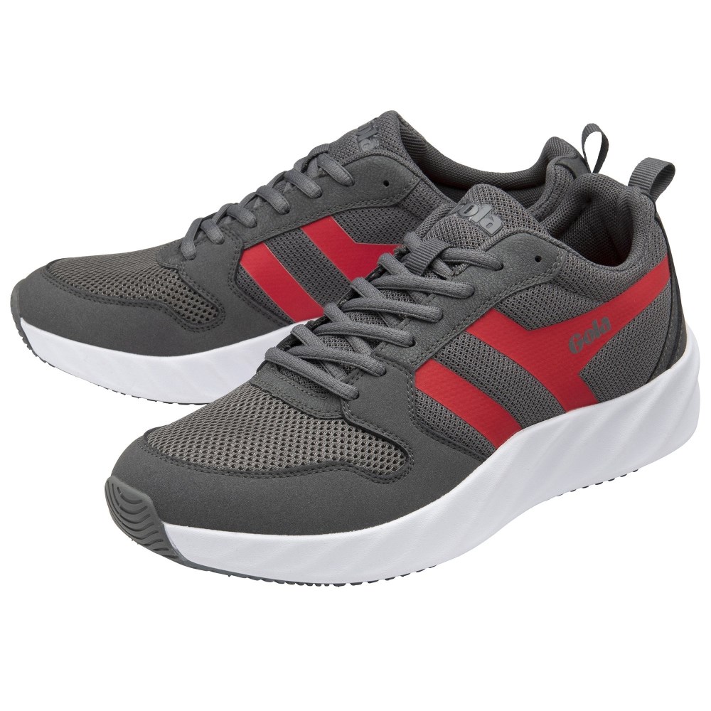 Gola Performance Men's Lansen Sneakers - Charcoal/Deep Red