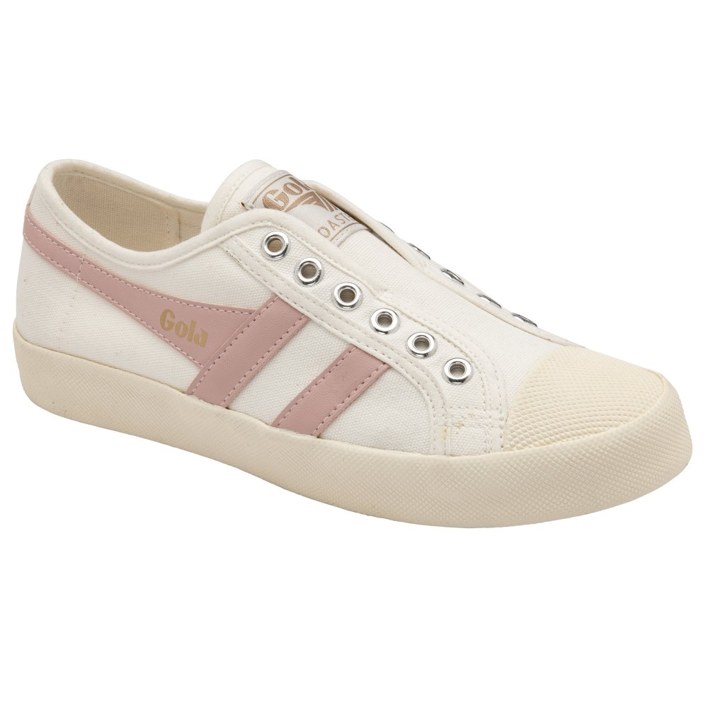 Vegan Gola Classics Women's Coaster Slip - Off White/Chalk Pink