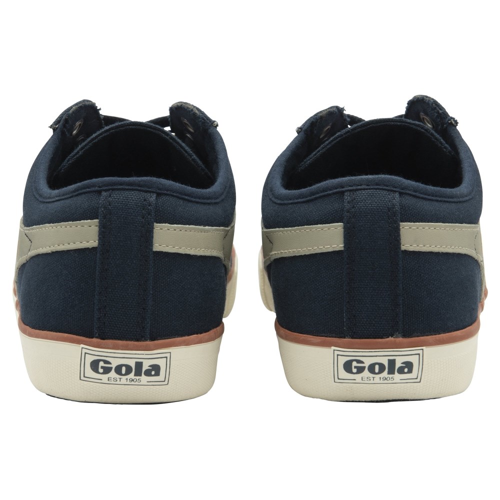 Vegan Gola Classics Men's Comet Plimsoll Sneakers - Navy/Feather Grey/Moody Orange