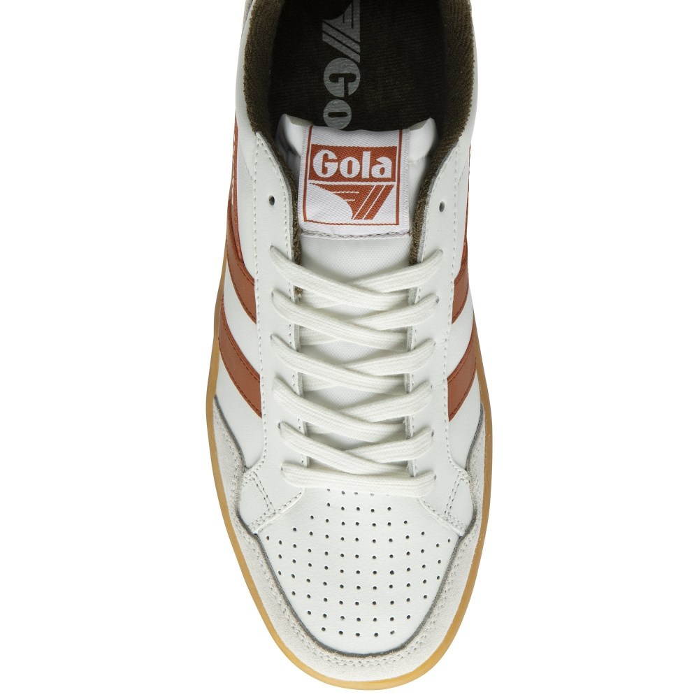 Gola Classics Men's Eagle '86 Sneakers - White/Moody Orange/Khaki/Gum