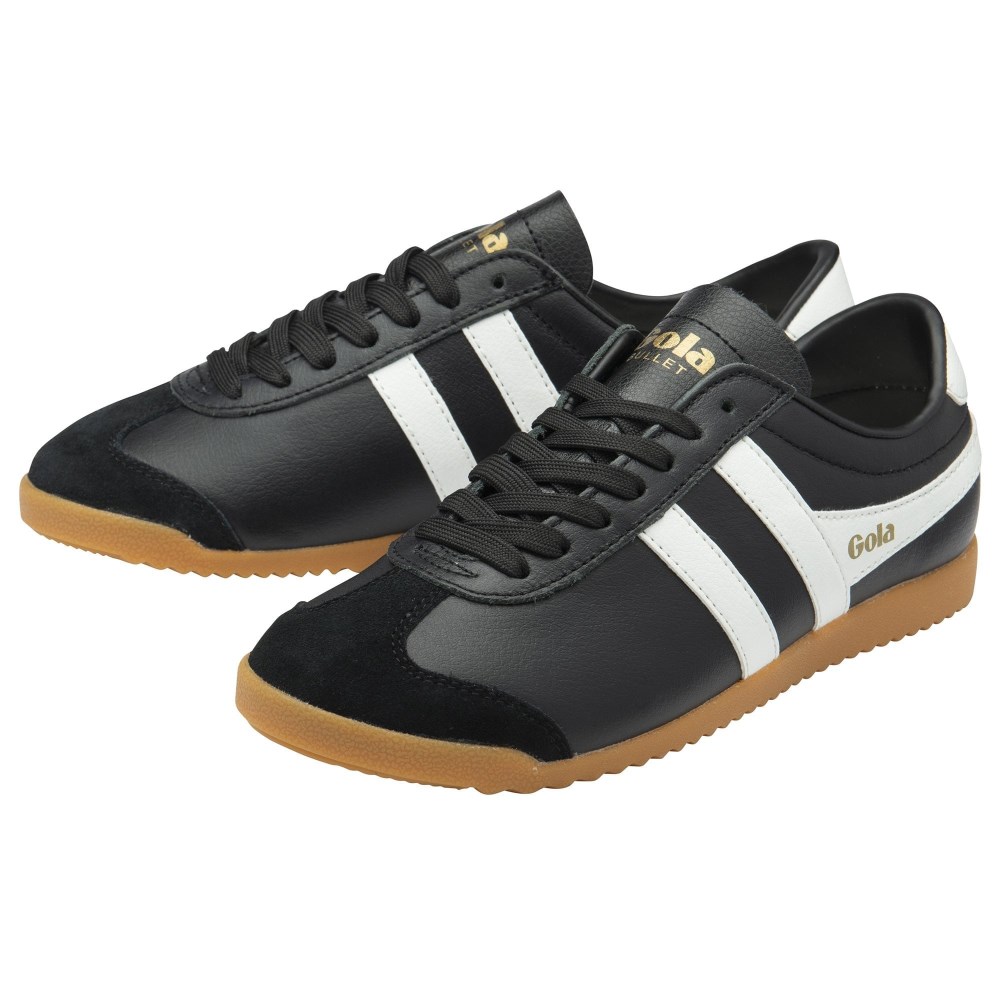 Gola Classics Women's Bullet Leather Sneakers - Black/White/Gum
