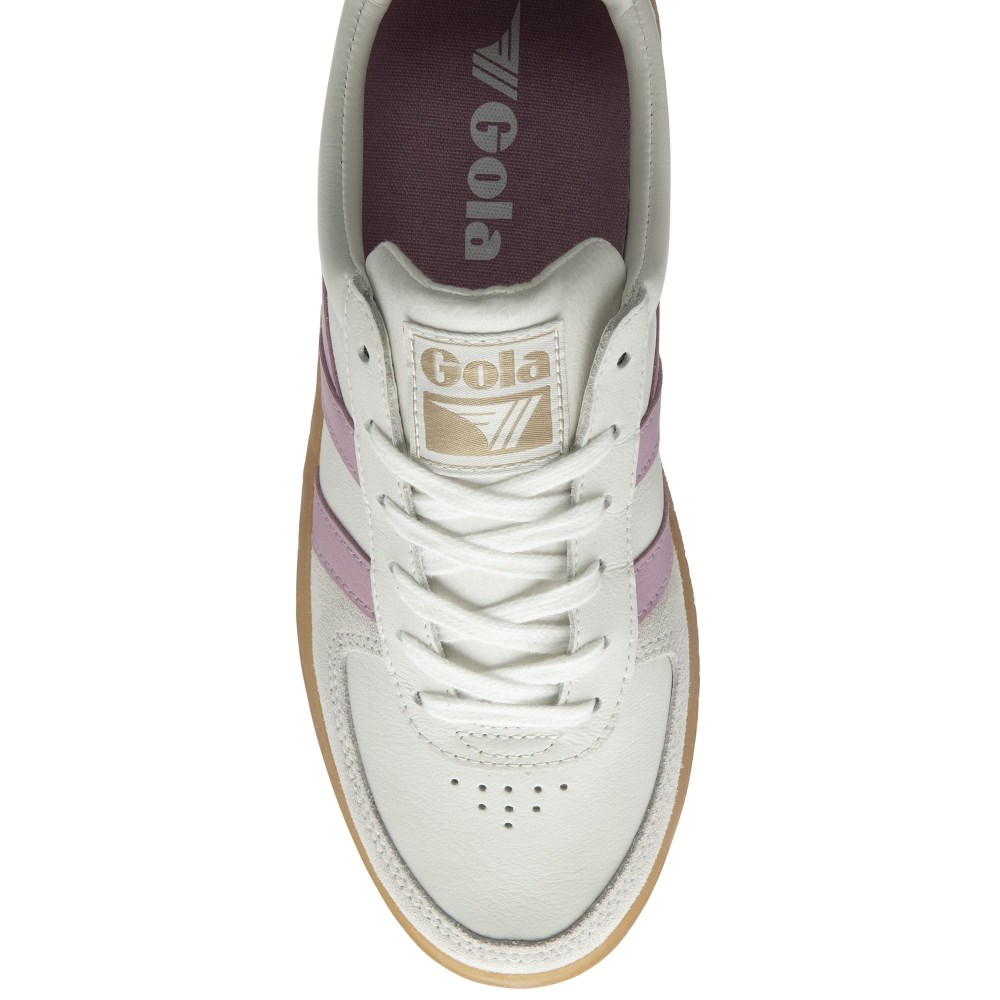 Gola Classics Women's Grandslam Elite Sneakers - White/Candy/Cerise/Gum