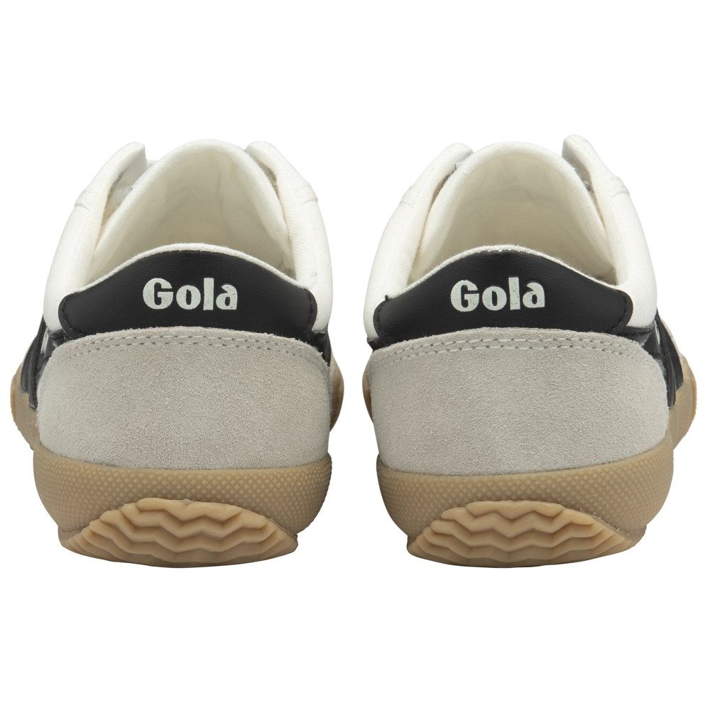 Gola Classics Women's Badminton Plimsoll Sneakers - Off White/Black/Gum