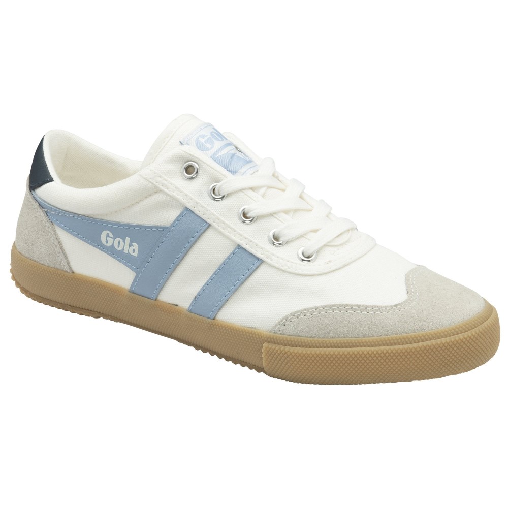 Gola Classics Women's Badminton Plimsoll Sneakers - Off White/Air/Navy/Gum