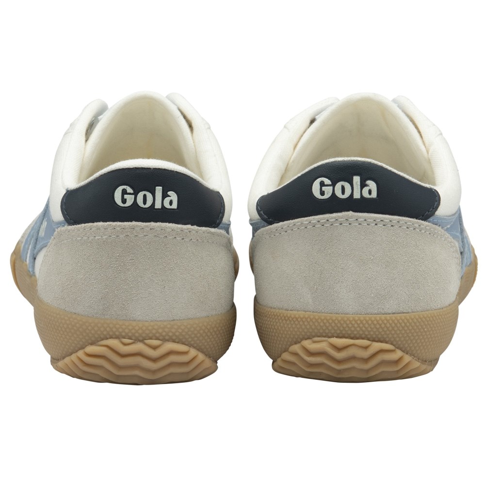 Gola Classics Women's Badminton Plimsoll Sneakers - Off White/Air/Navy/Gum