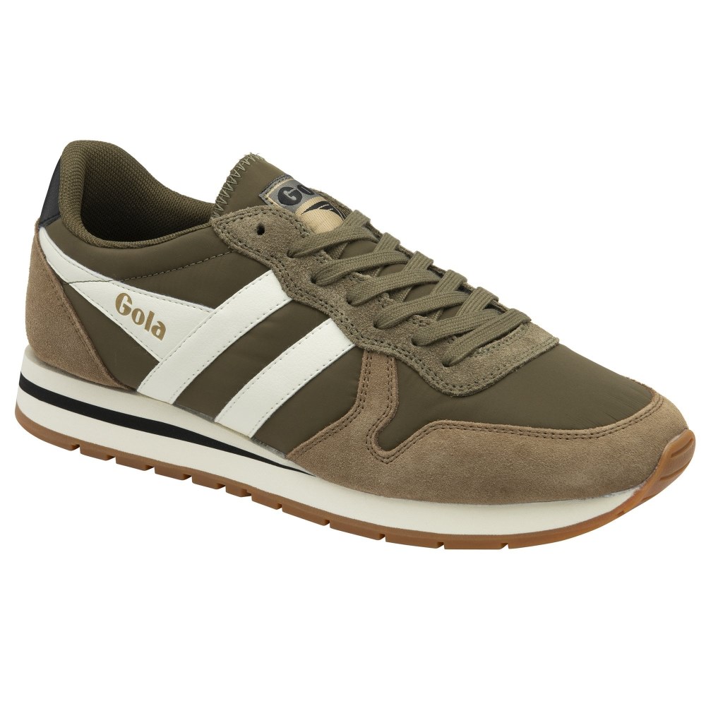 Gola Classics Men's Daytona Chute Sneakers - Khaki/Tobacco/Off White