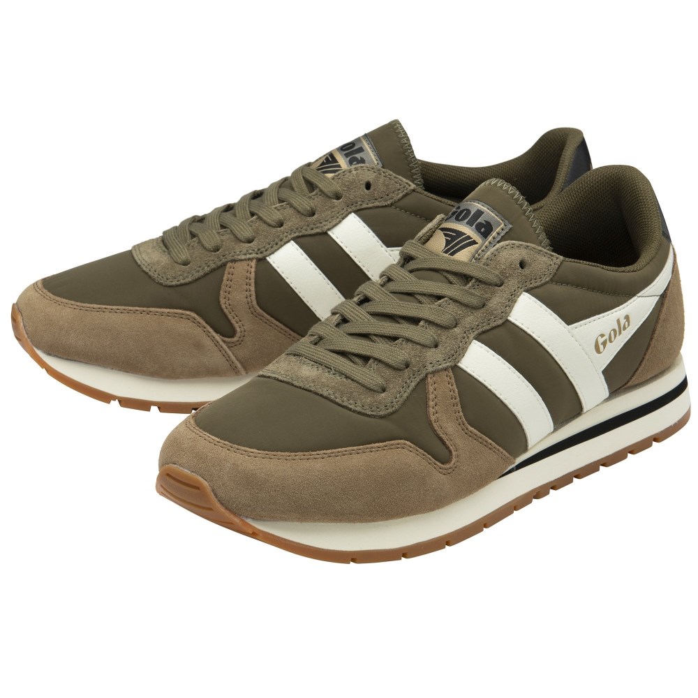 Gola Classics Men's Daytona Chute Sneakers - Khaki/Tobacco/Off White