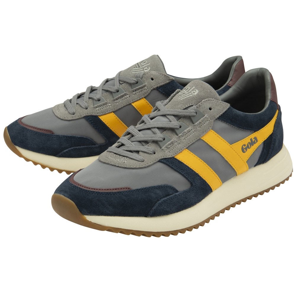 Gola Classics Men's Chicago Sneakers - Ash/Navy/Sun