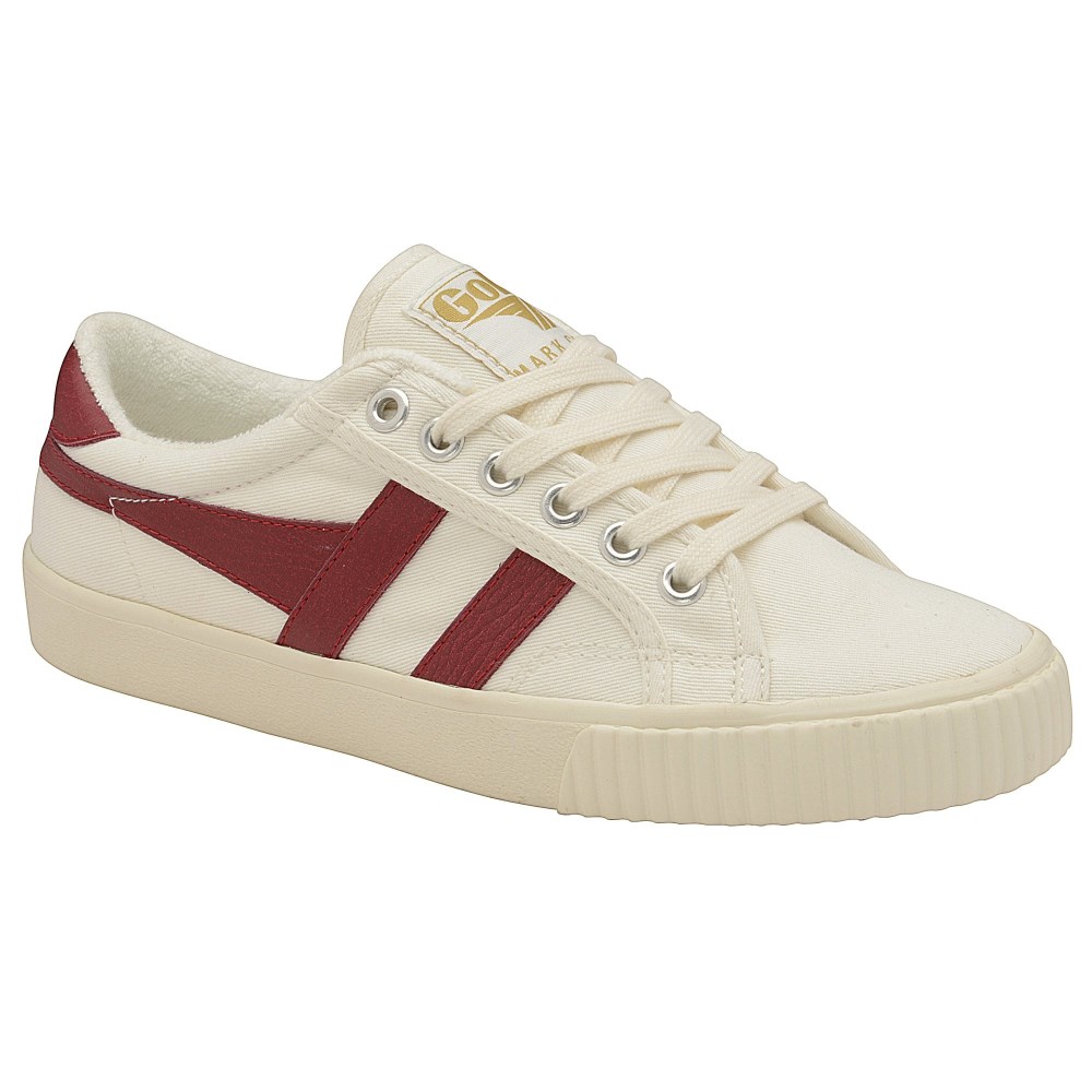 Vegan Gola Classics Women's Tennis Mark Cox Sneakers - Off White/Deep Red