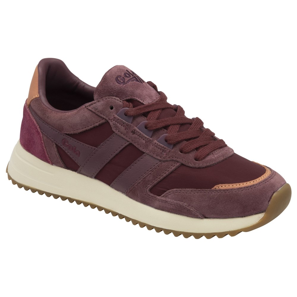 Gola Classics Women's Chicago Sneakers - Windsor Wine/Windsor Wine/Terracotta