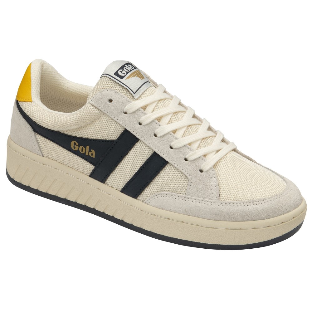 Gola Classics Men's Superslam Mesh Sneakers - Off White/Navy/Sun