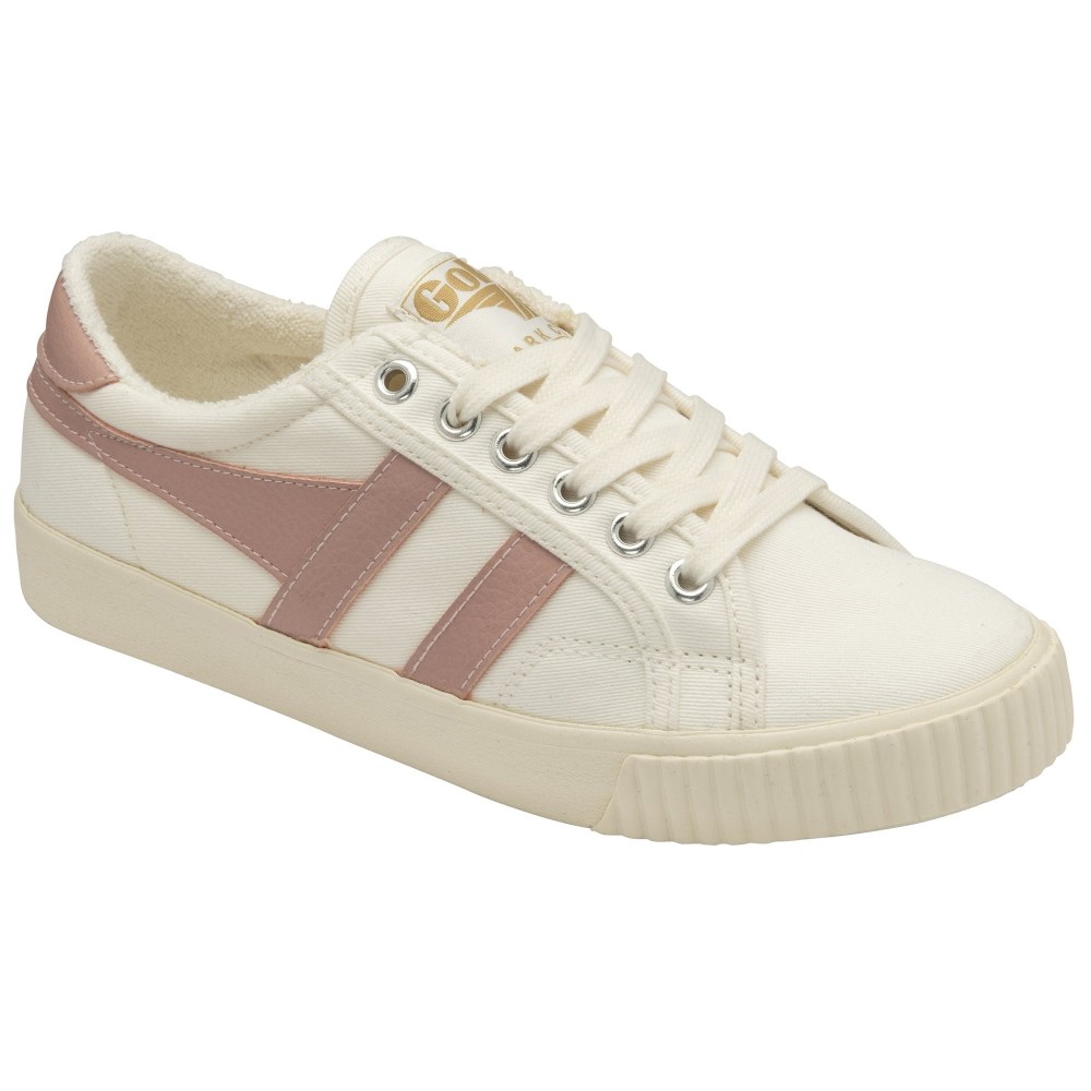Vegan Gola Classics Women's Tennis Mark Cox Sneakers - Off White/Chalk Pink