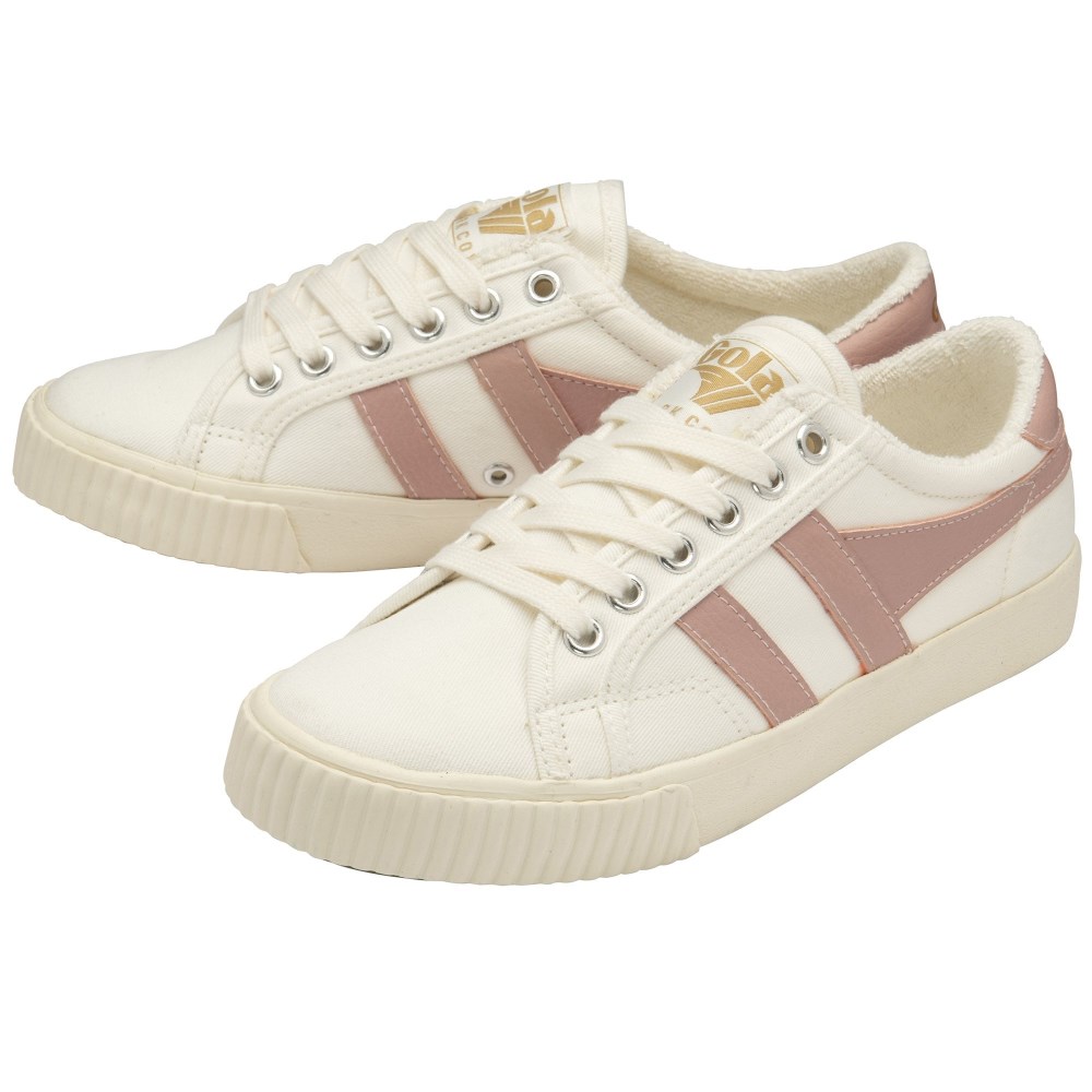 Vegan Gola Classics Women's Tennis Mark Cox Sneakers - Off White/Chalk Pink