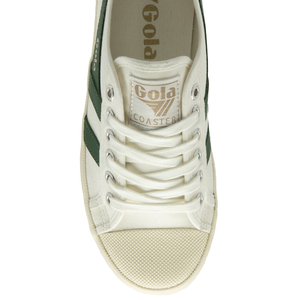 Vegan Gola Classics Women's Coaster - Off White/Green