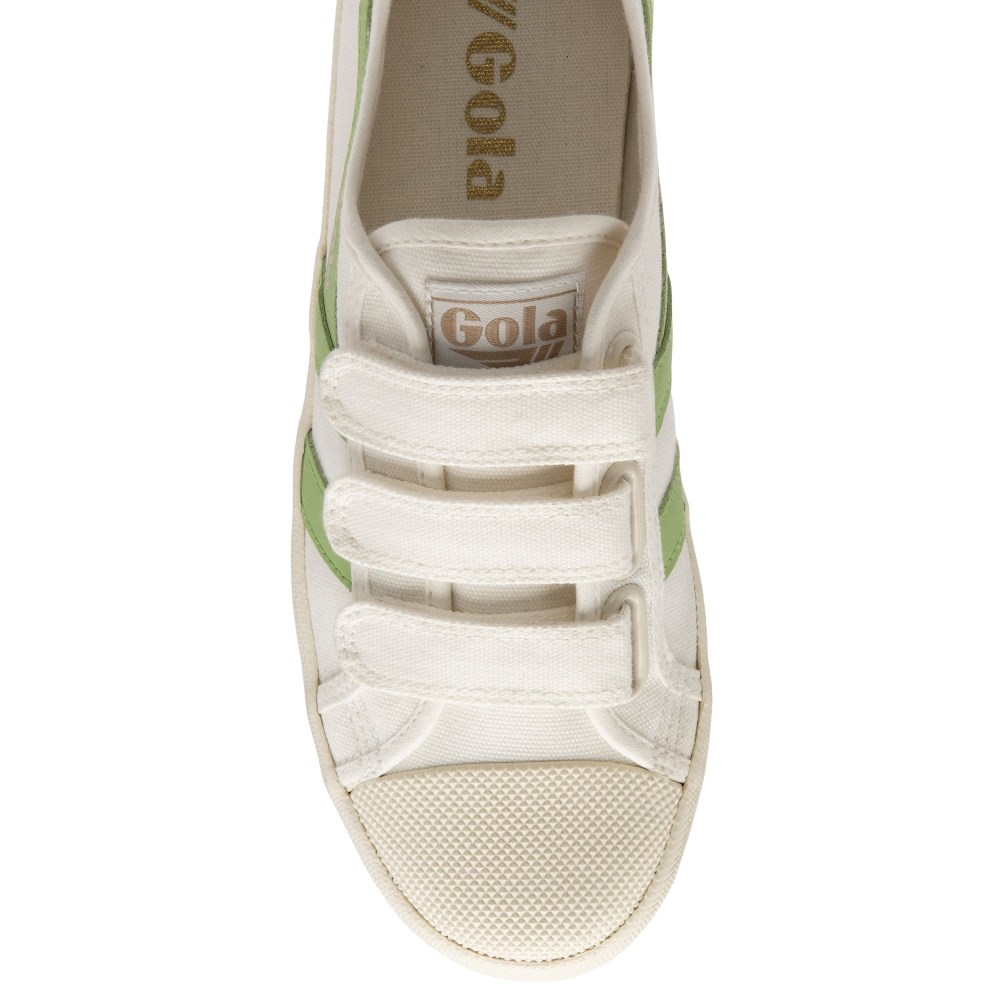 Vegan Gola Classics Women's Coaster Strap - Off White/Patina Green