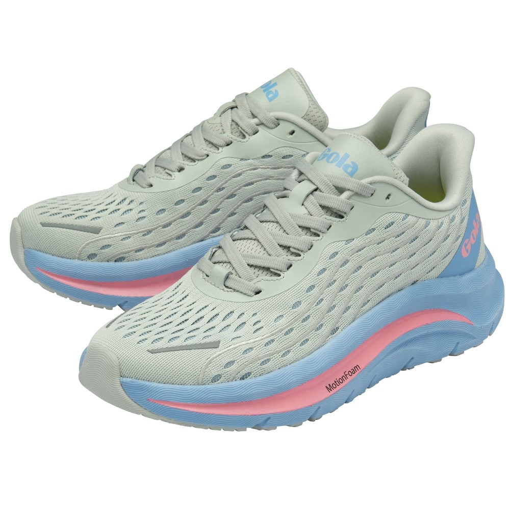 Gola Performance Women's Alzir Speed Sneakers - Light Grey/Vista Blue/Tea Rose