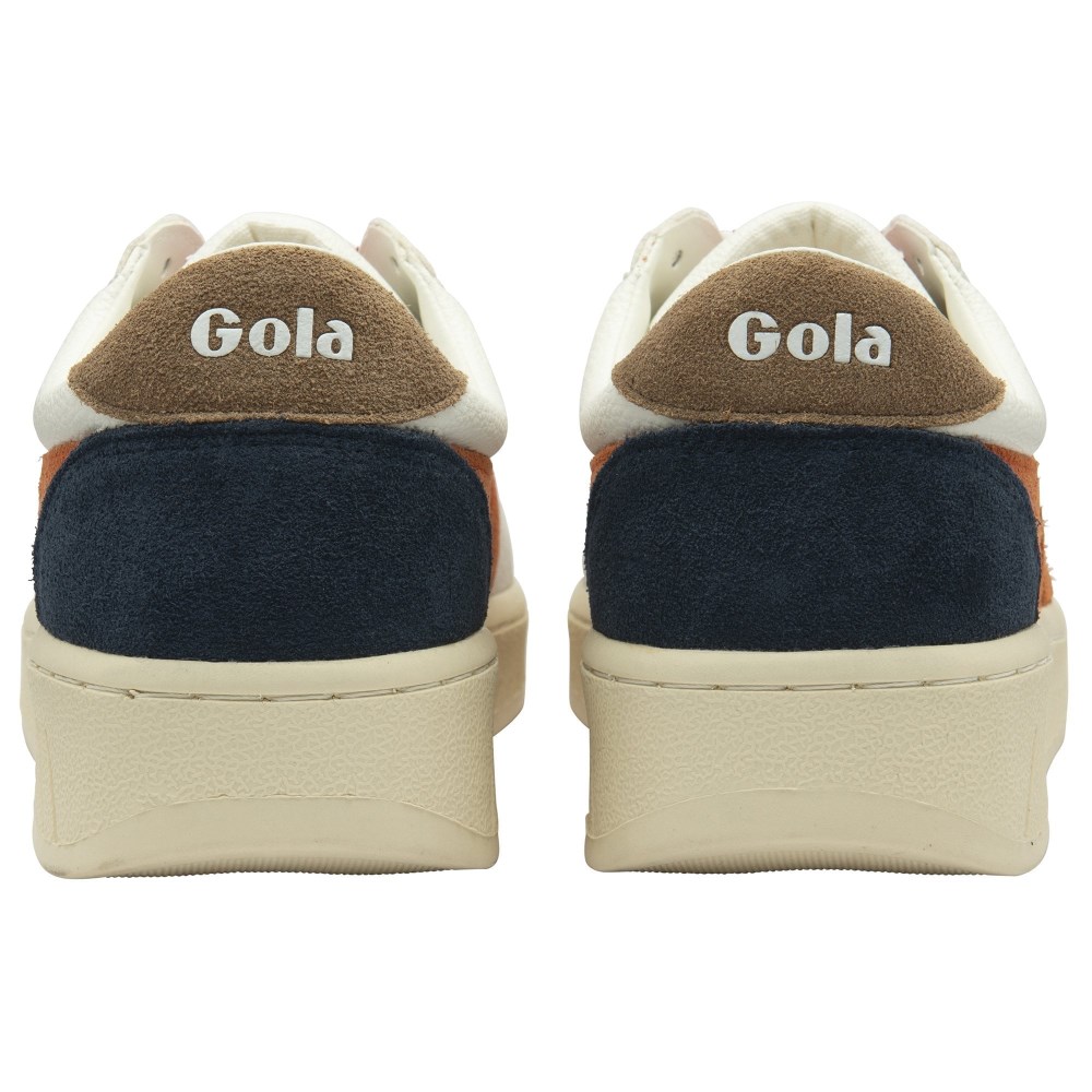 Gola Classics Men's Grandslam Trident Sneakers - White/Moody Orange/Tobacco