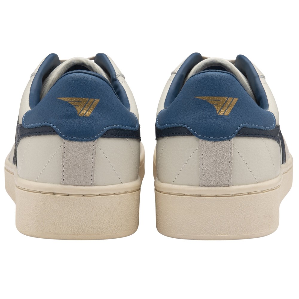 Gola Classics Men's Contact Leather Sneakers - Off White/Navy/Marine Blue
