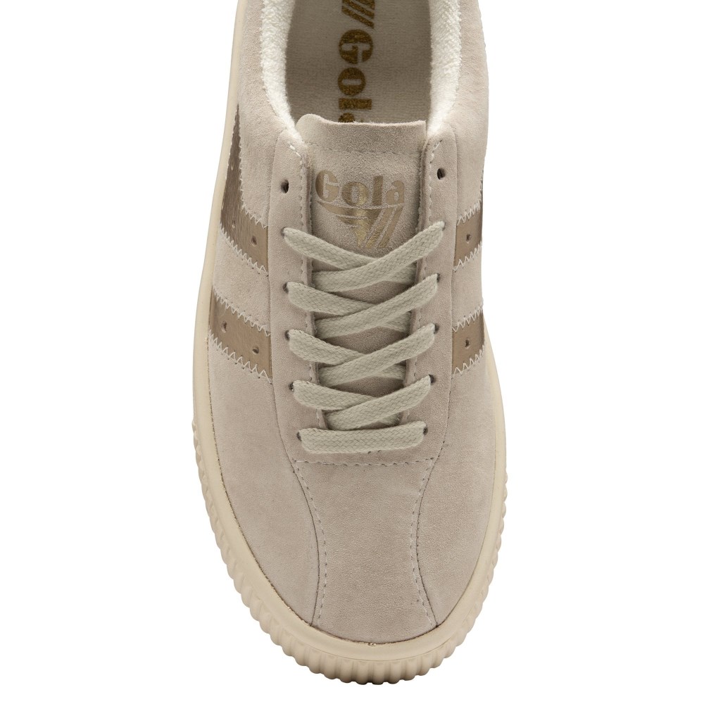 Gola Classics Women's Super Court Metallic Sneakers - Off White/Gold