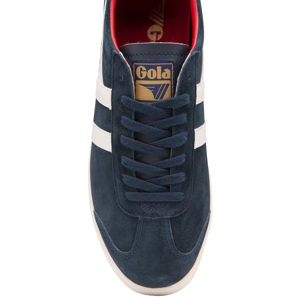Gola Classics Men's Hurricane Suede Sneakers - Navy/Off White/Deep Red