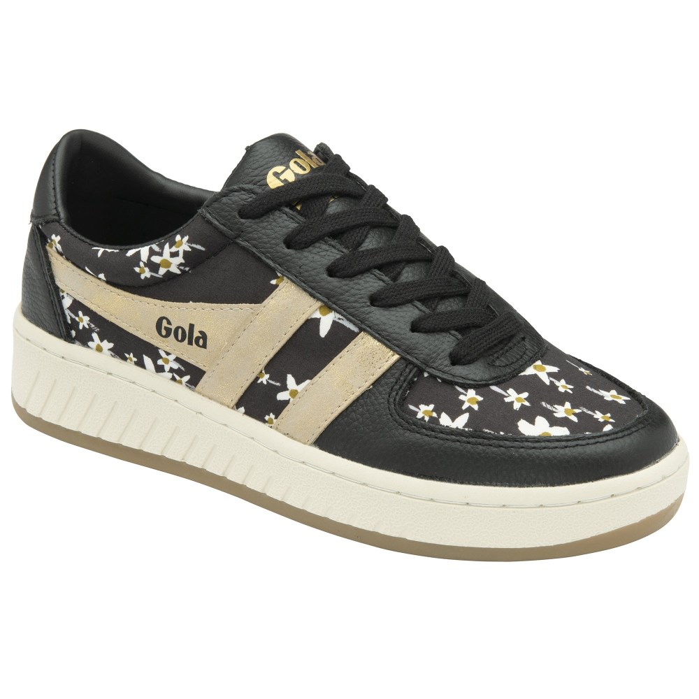 Gola Classics Women's Grandslam LBTY SN Sneakers - Black/Gold/Multi