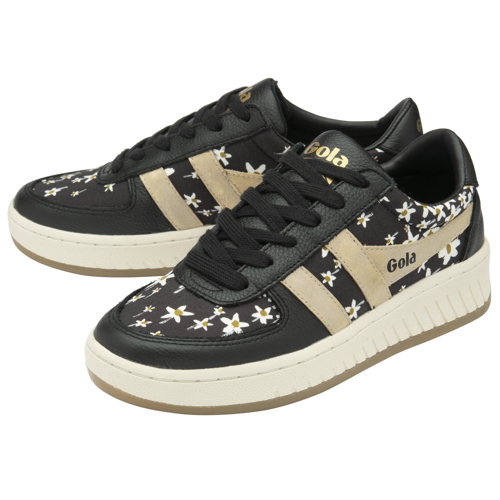 Gola Classics Women's Grandslam LBTY SN Sneakers - Black/Gold/Multi