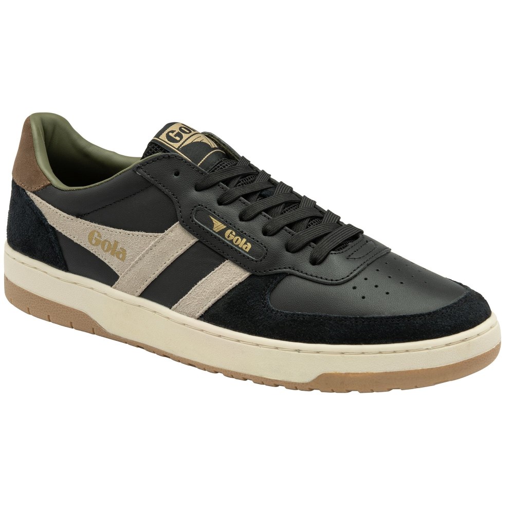 Gola Classics Men's Hawk Sneakers - Black/Feather Grey/Otter