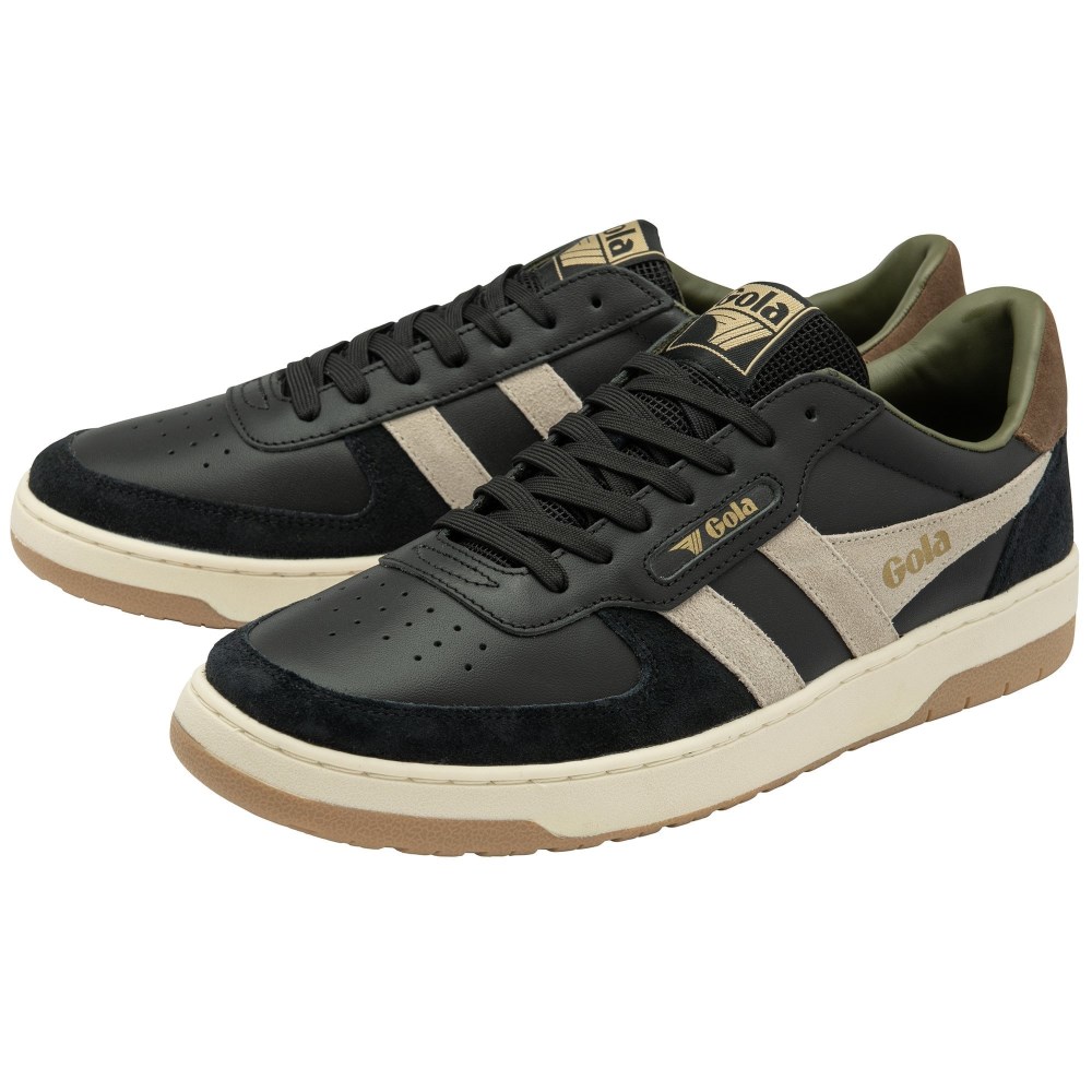 Gola Classics Men's Hawk Sneakers - Black/Feather Grey/Otter