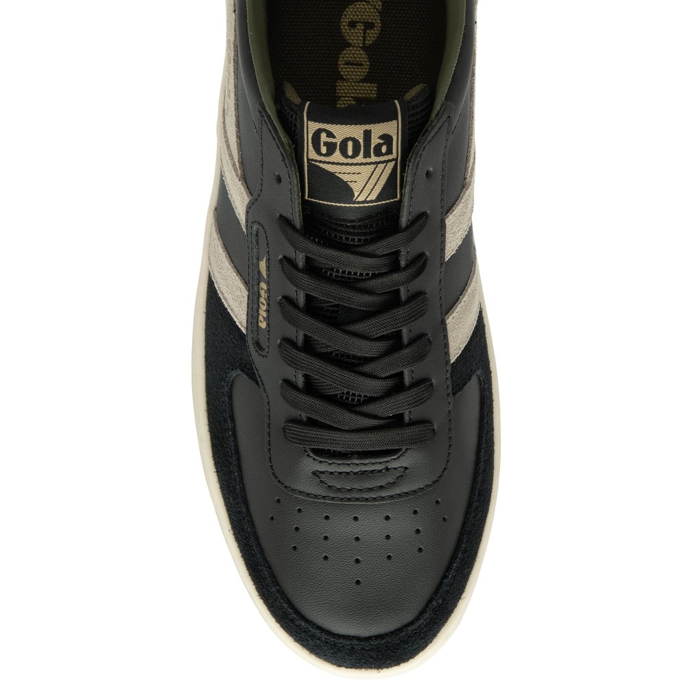 Gola Classics Men's Hawk Sneakers - Black/Feather Grey/Otter
