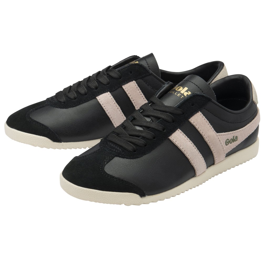 Gola Classics Women's Bullet Pure Sneakers - Black/Rose/Feather Grey