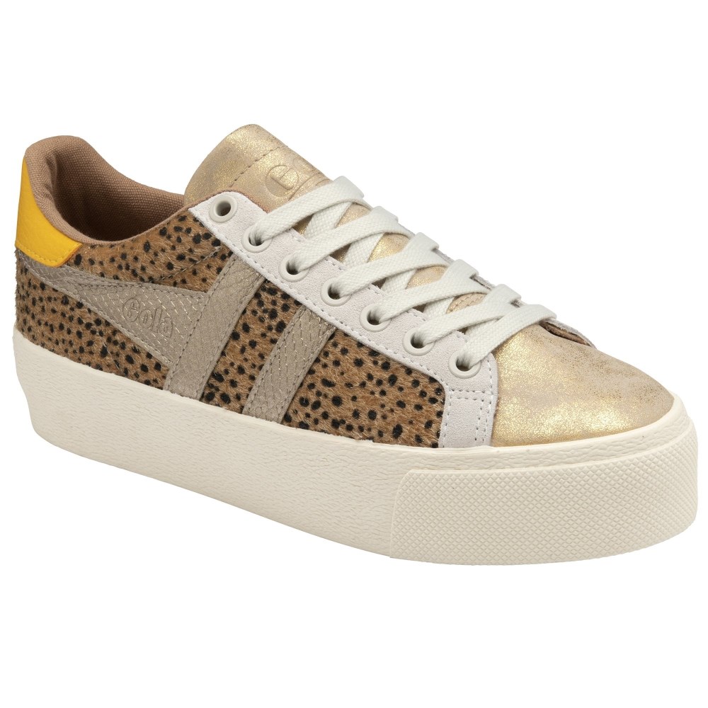 Gola Classics Women's Orchid Platform Tropic - Cheetah/Gold