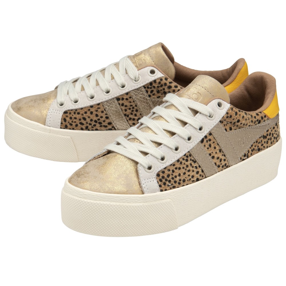 Gola Classics Women's Orchid Platform Tropic - Cheetah/Gold