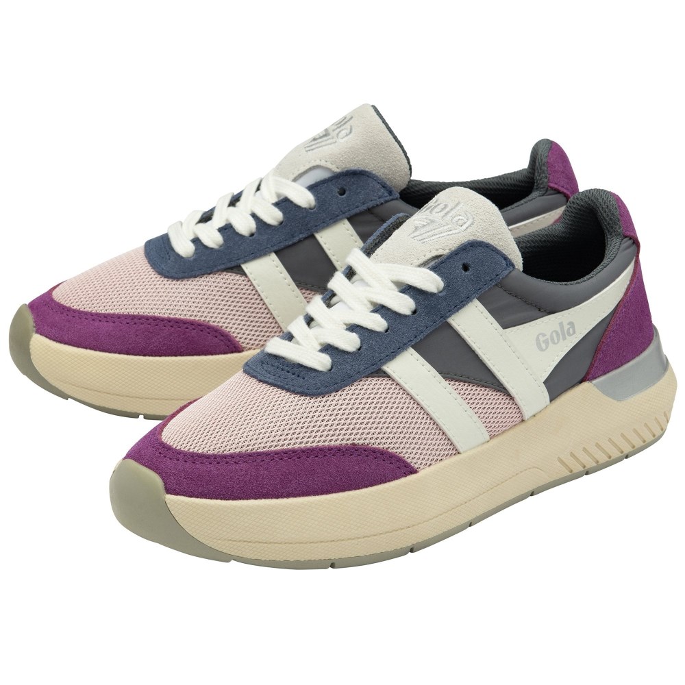 Gola Classics Women's Raven Sneakers - Chalk Pink/Shadow/Foxglove