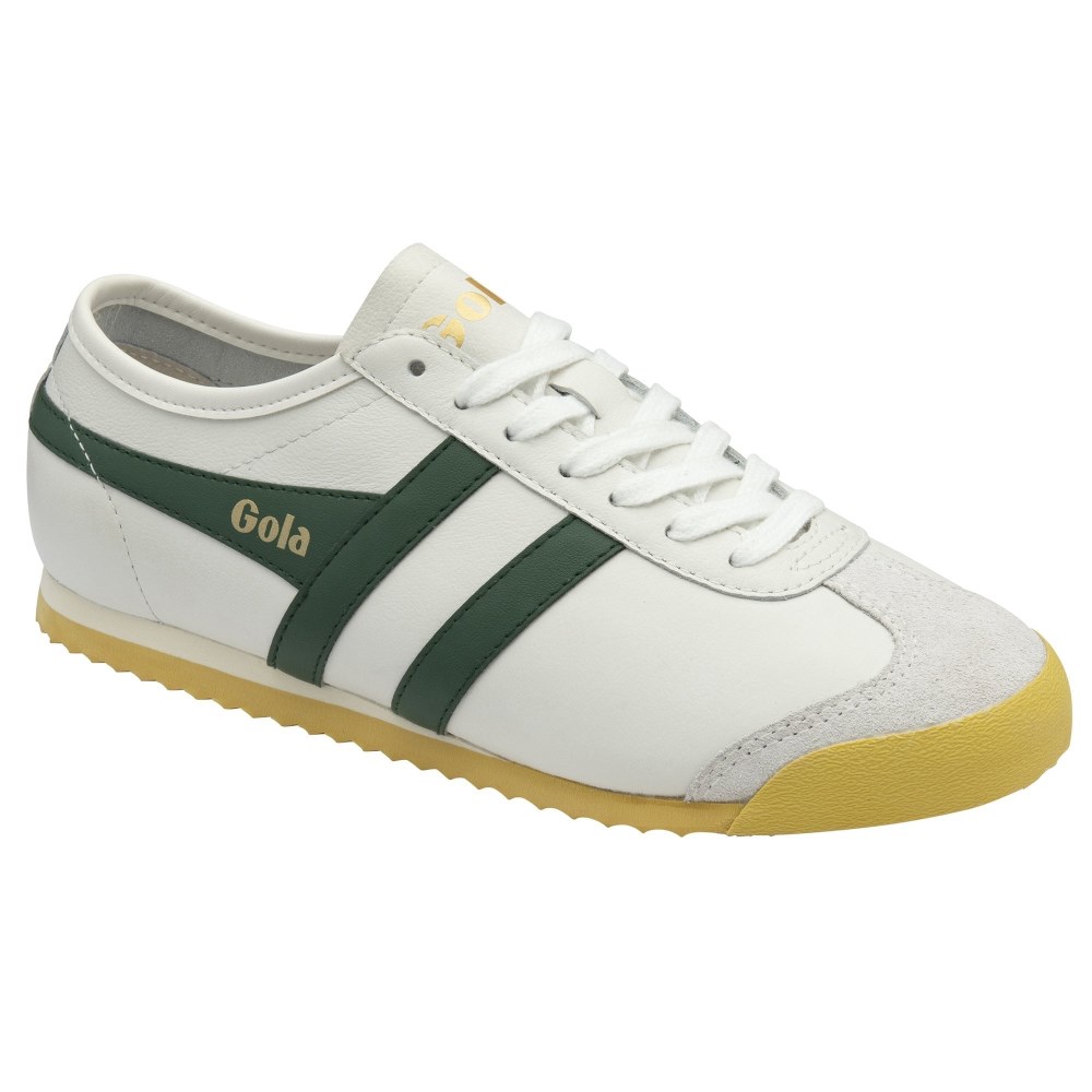 Gola Classics Women's Race Leather Sneakers - White/Evergreen