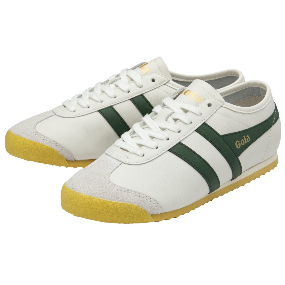 Gola Classics Women's Race Leather Sneakers - White/Evergreen