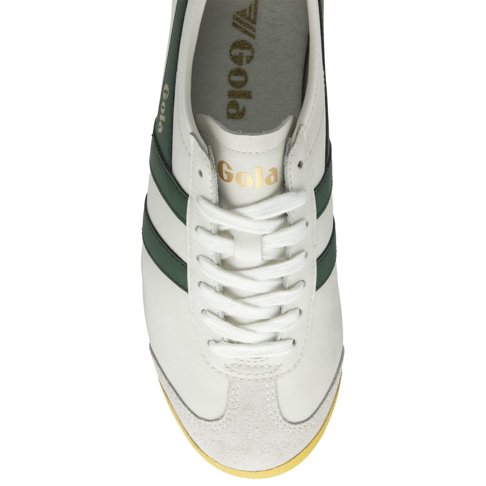 Gola Classics Women's Race Leather Sneakers - White/Evergreen