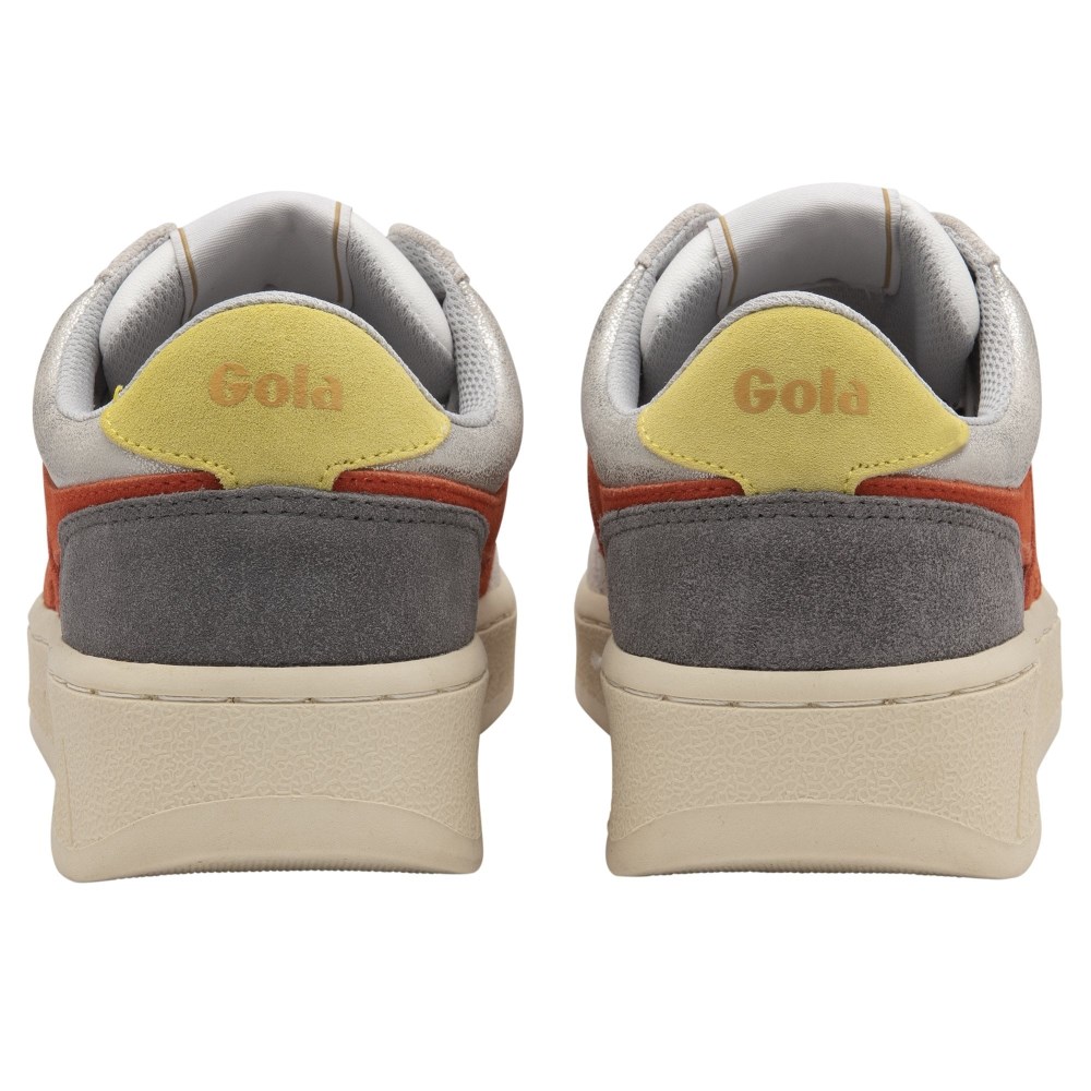 Gola Classics Women's Superslam Blaze Sneakers - Silver/Hot Coral/Limelight