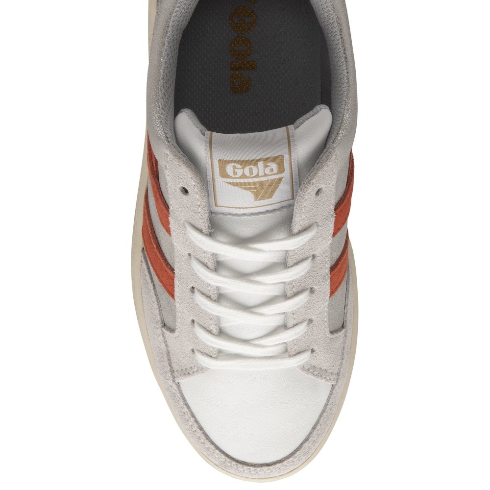 Gola Classics Women's Superslam Blaze Sneakers - Silver/Hot Coral/Limelight