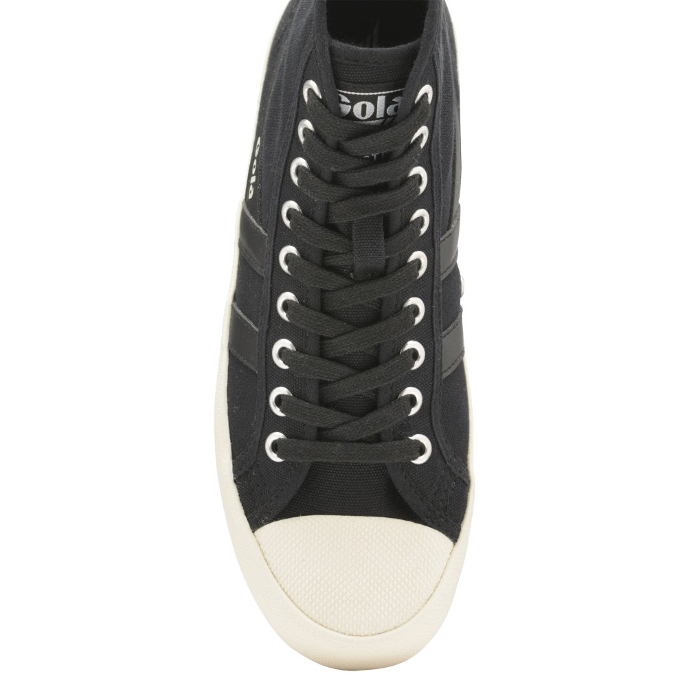 Vegan Gola Classics Women's Coaster High Sneakers - Black/Off White