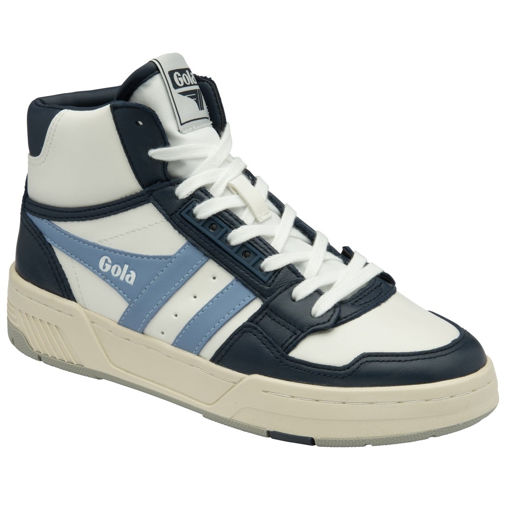 Gola Classics Women's Challenge High Sneakers - White/Navy/Vista Blue