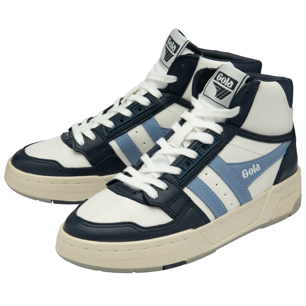 Gola Classics Women's Challenge High Sneakers - White/Navy/Vista Blue