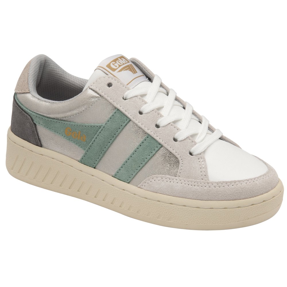 Gola Classics Women's Superslam Blaze Sneakers - Silver/Green Mist/Feather Grey