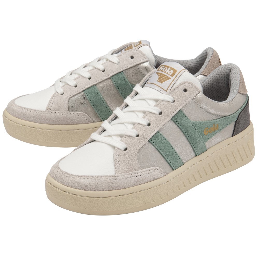 Gola Classics Women's Superslam Blaze Sneakers - Silver/Green Mist/Feather Grey