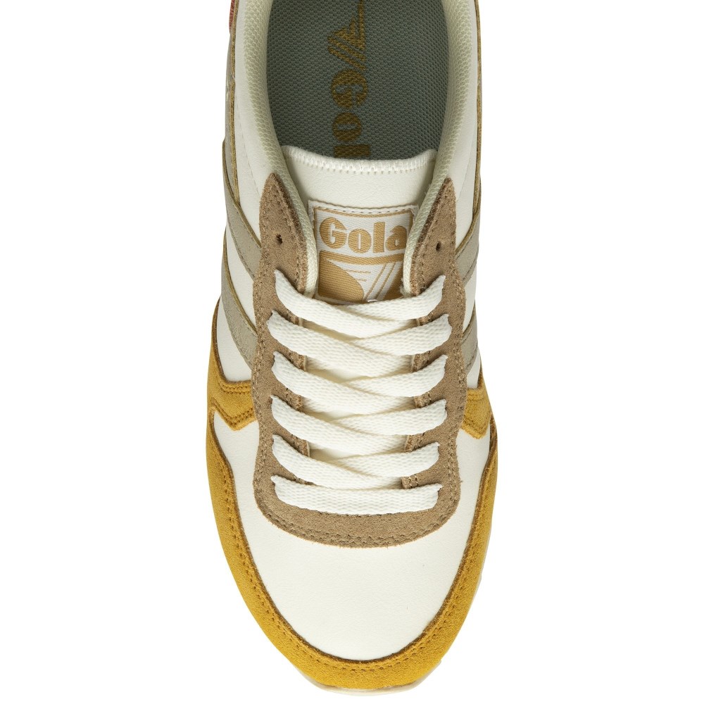 Gola Classics Women's Daytona Quadrant Sneakers - Off White/Sun/Gold/Clay